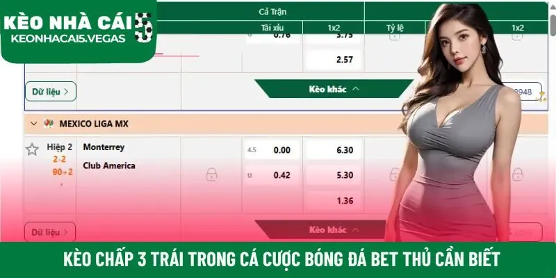 Kèo chấp 3 trái