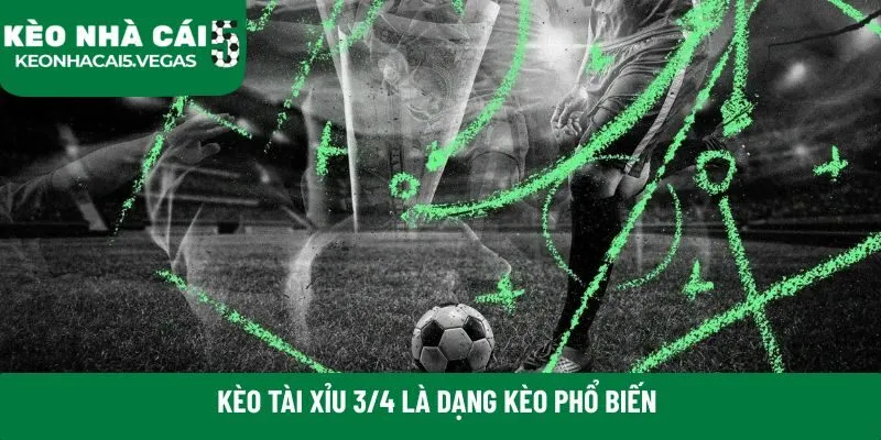 Kèo tài xỉu 3/4 là dạng kèo phổ biến