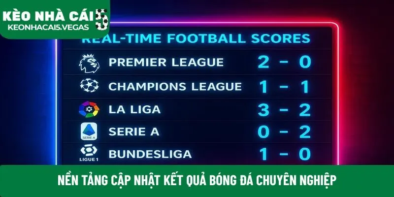 Nền tảng cập nhật kết quả bóng đá chuyên nghiệp
