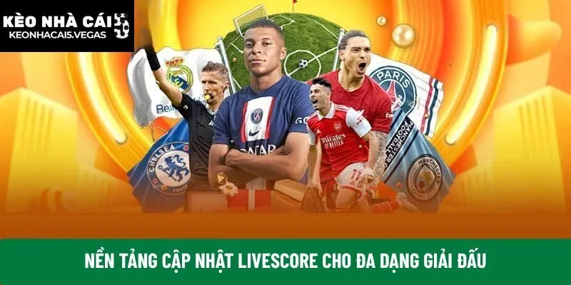 Nền tảng cập nhật livescore cho đa dạng giải đấu